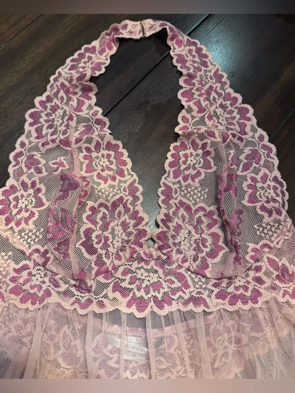 Vintage Y2K Victoria’s Secret Lace Halter Babydoll Nightie - New Condition
